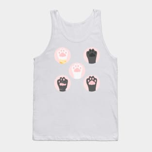 Colorful cute cat paws pattern Tank Top